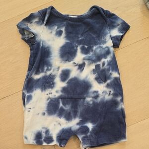 BloOMIES baby Blue Tie-Dye Baby Romper